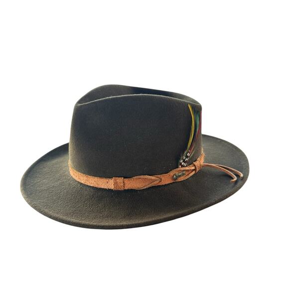 Outback Trading Company Randwick Brown Wool Hat - Picture 1 of 13